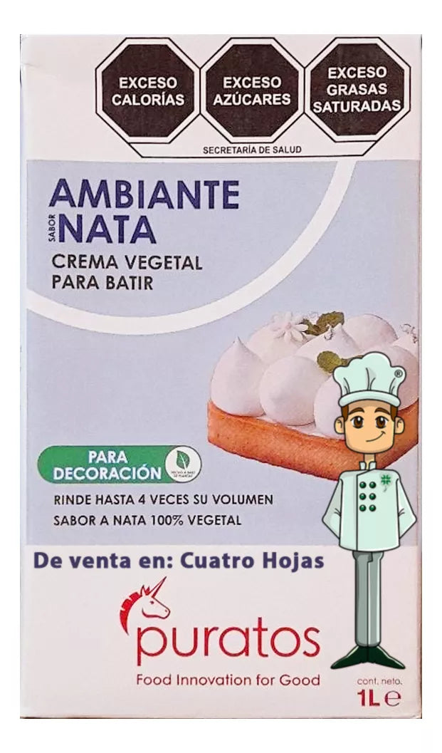 Crema para Batir Ambiante sabor Nata