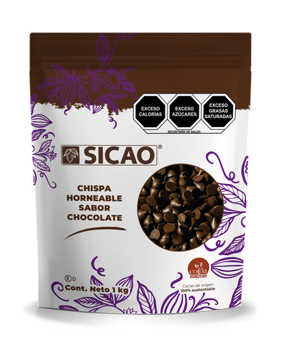 Chispa horneable Sicao sabor a chocolate 1kg.