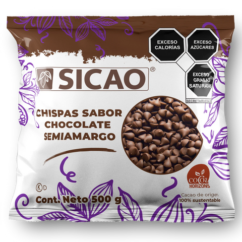 Chispa Sicao sabor a chocolate semiamargo 500g