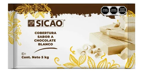 Marqueta Sicao sabor a chocolate blanco 5kg.