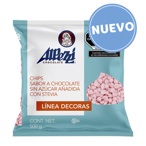 Chispa Alpezzi sabor a chocolate rosa pastel sin azúcar 500g